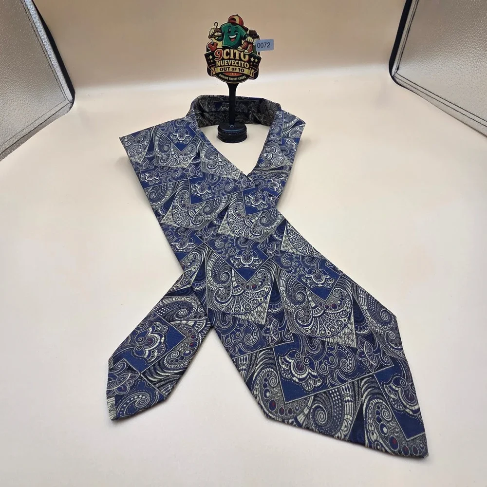 Robert Talbott Best of Class Nordstrom Mens Silk Tie Blue Gold Paisley Geometric